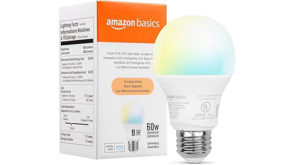 amazon basics tunable white bulb