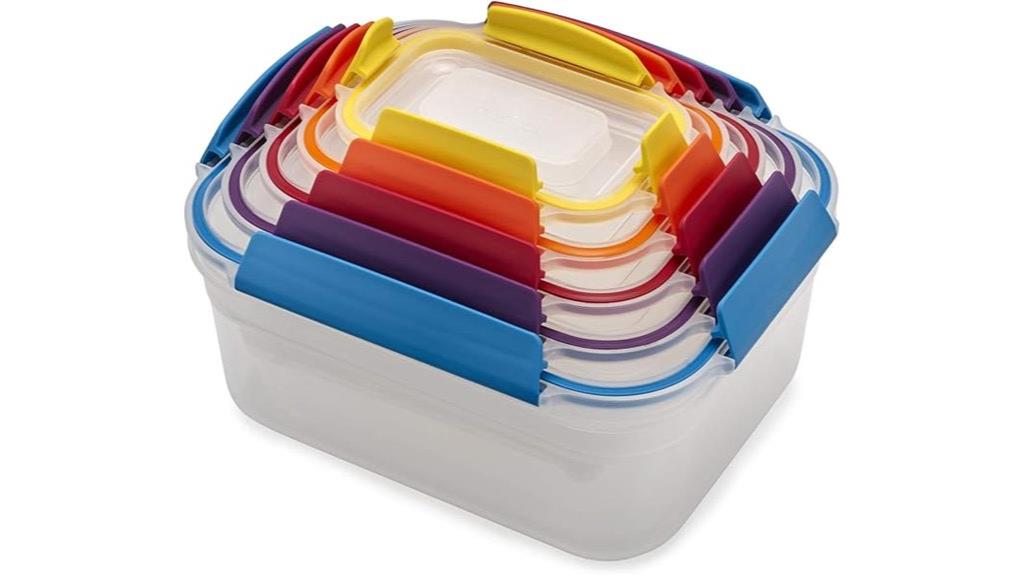 colorful nested storage set