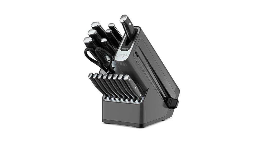 complete knife set includes sharpener