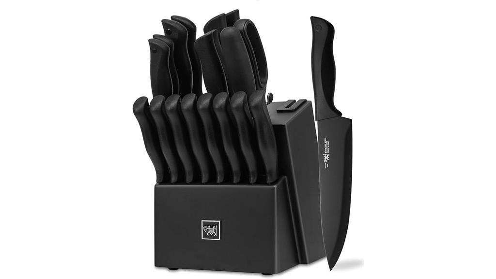 dual purpose 19 piece knife set