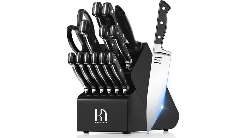 japanese knife set with block