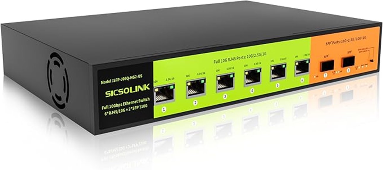 10gbe 8 port switch