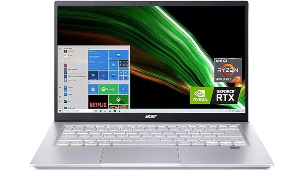 acer swift x laptop