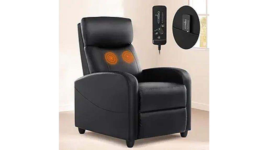 adjustable lumbar recliner chair