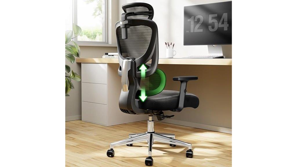 adjustable lumbar swivel chair