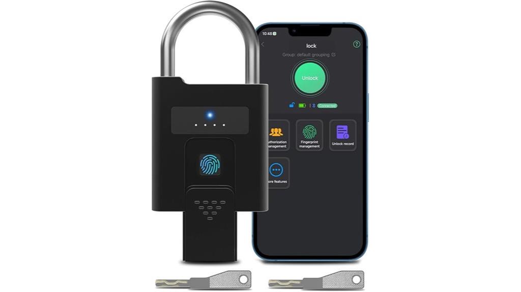 bluetooth fingerprint padlock