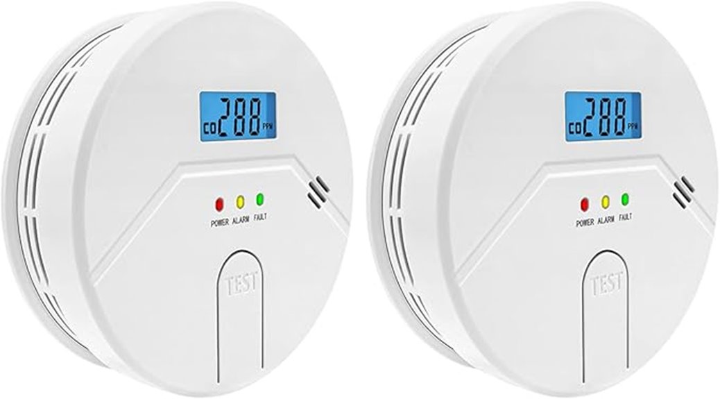 dual lcd smoke detectors