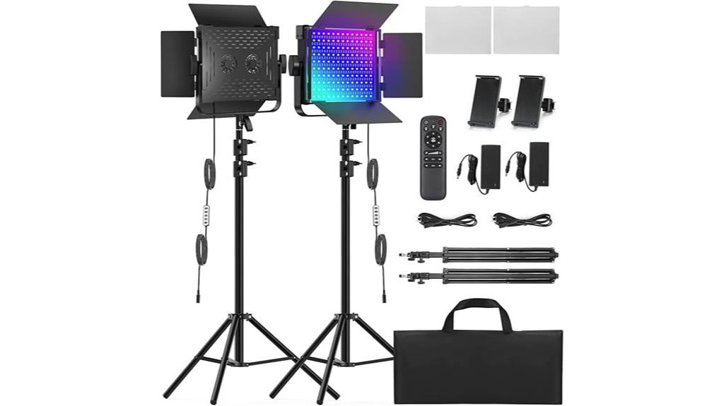 dual rgb led studio lights