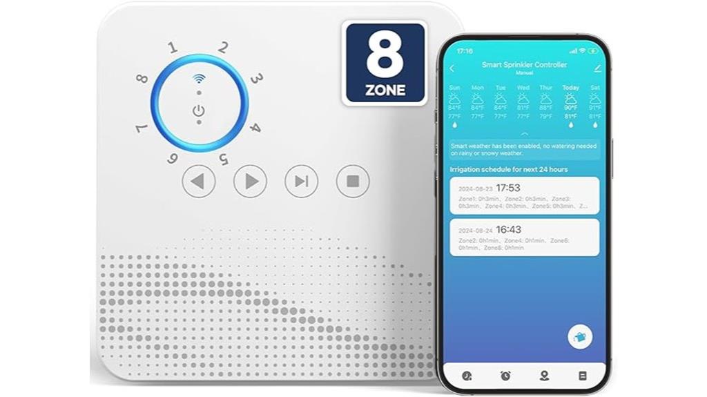 eight zone wifi sprinkler