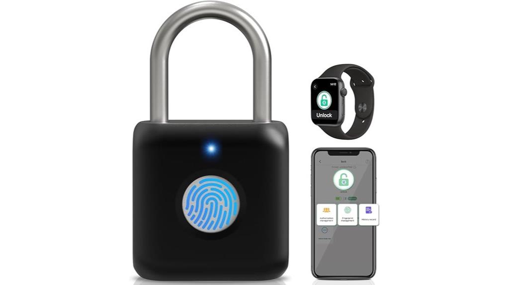 fingerprint app controlled padlock