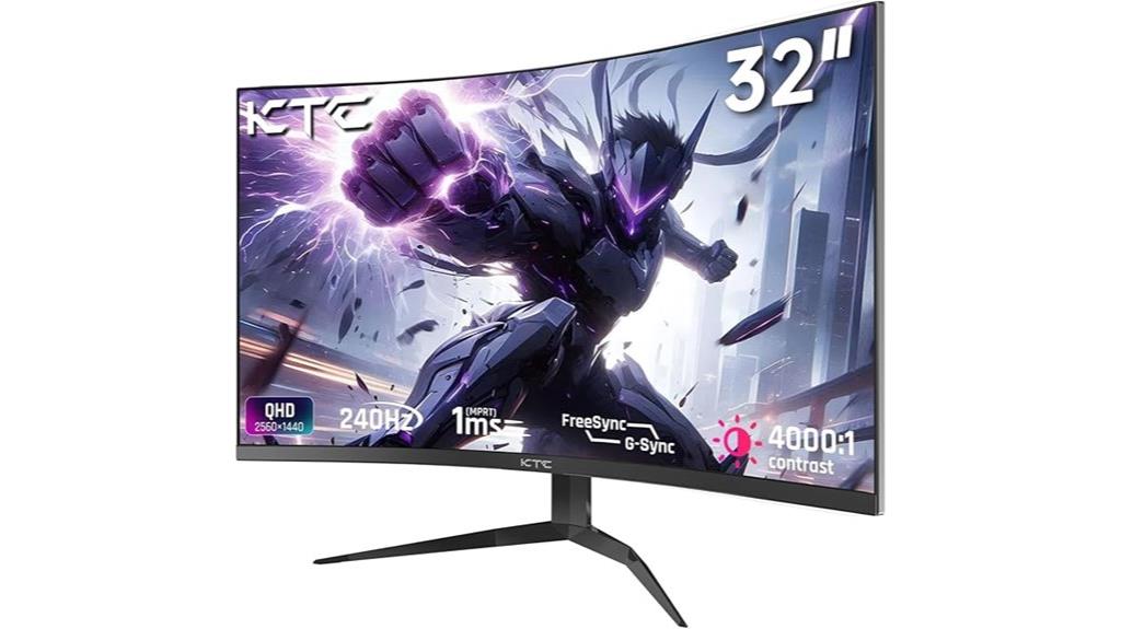 high speed curved gaming monitor