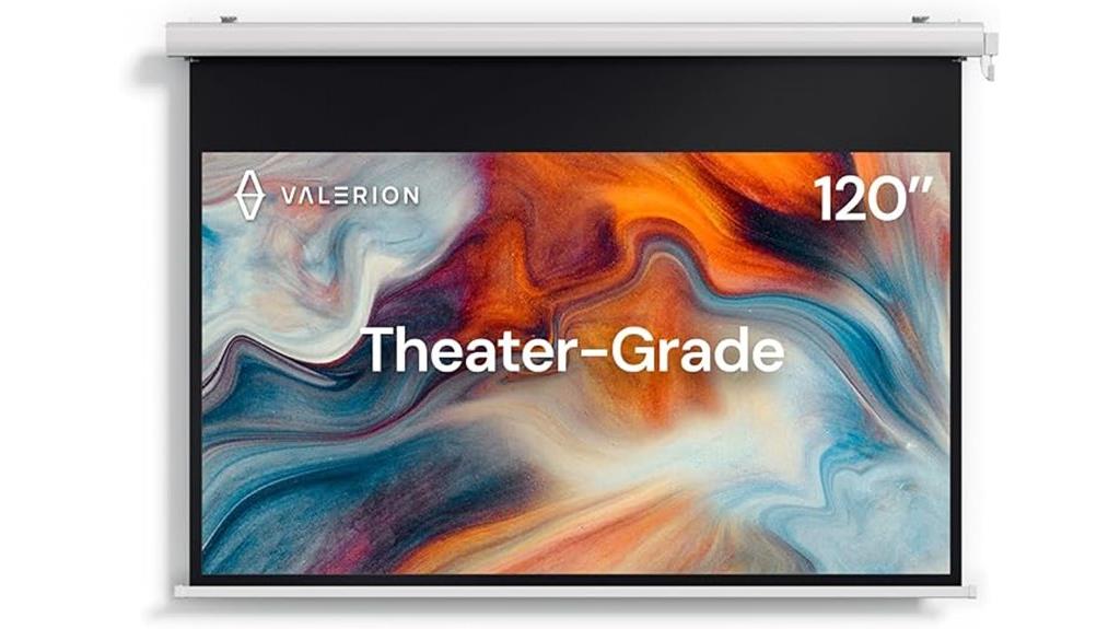 large motorized projector screen