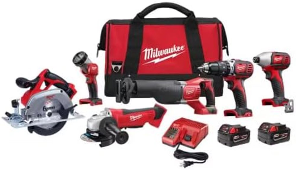 milwaukee m18 6 tool combo