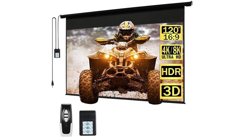 motorized 120 hd screen