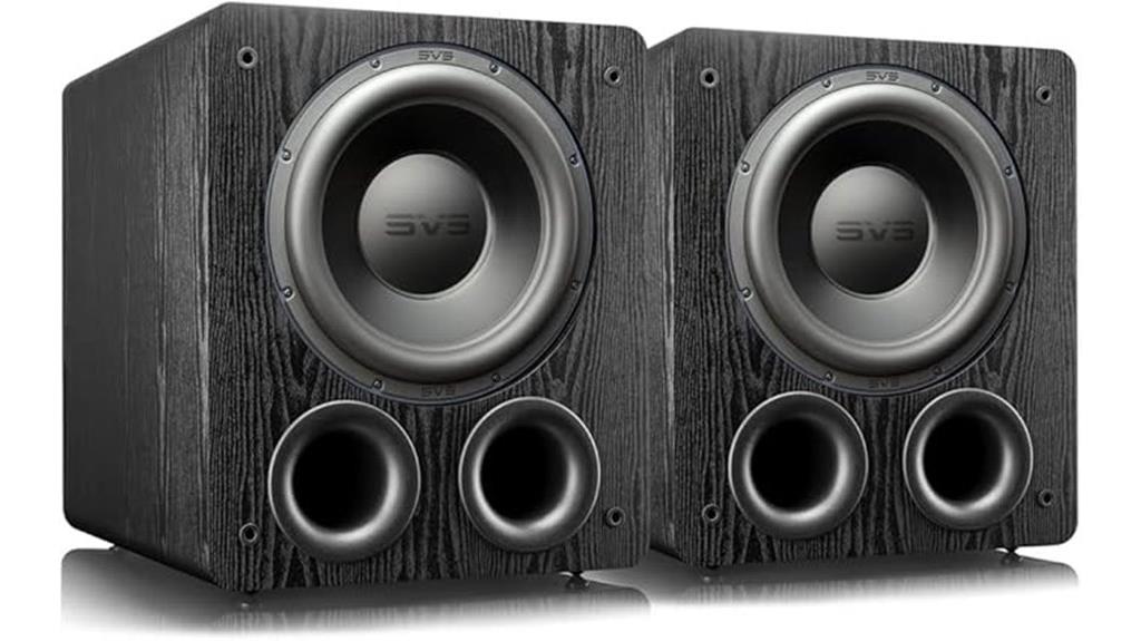 pair of ported subwoofers