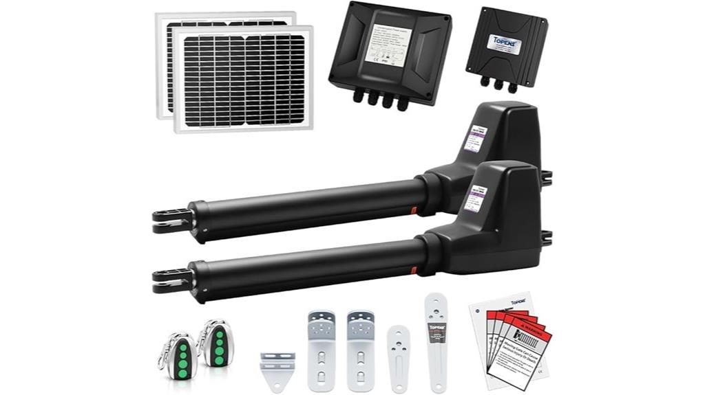 solar dual swing gate opener