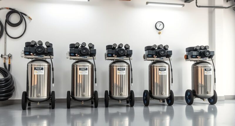 top garage air compressors
