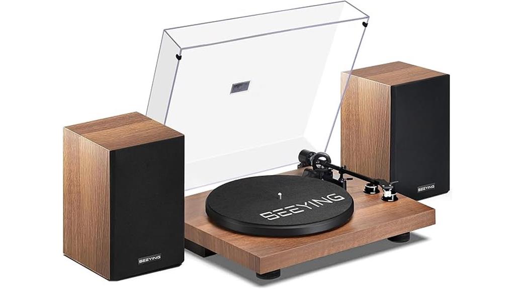 vinyl bluetooth turntable with speakers