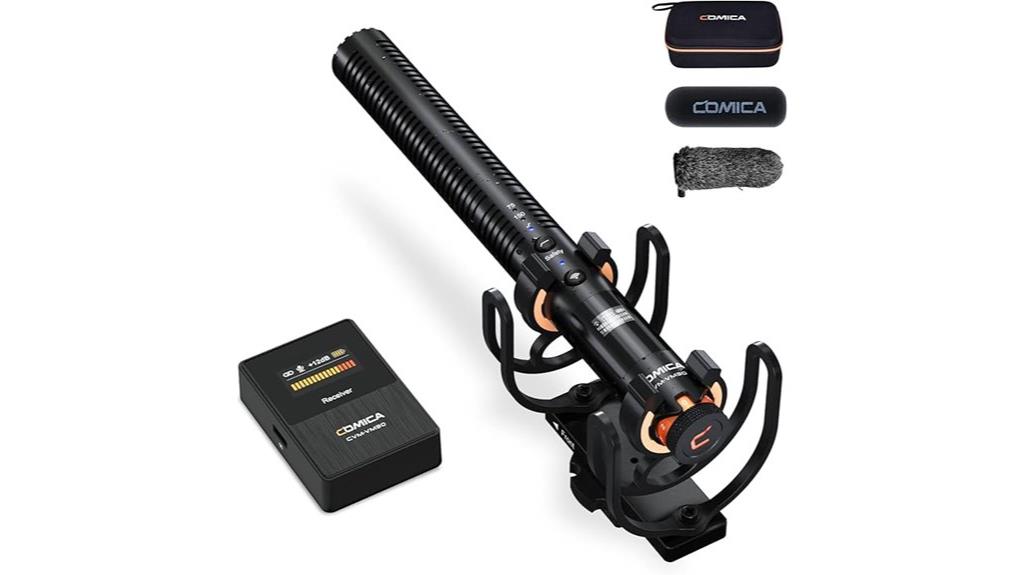 wireless shotgun microphone with usb