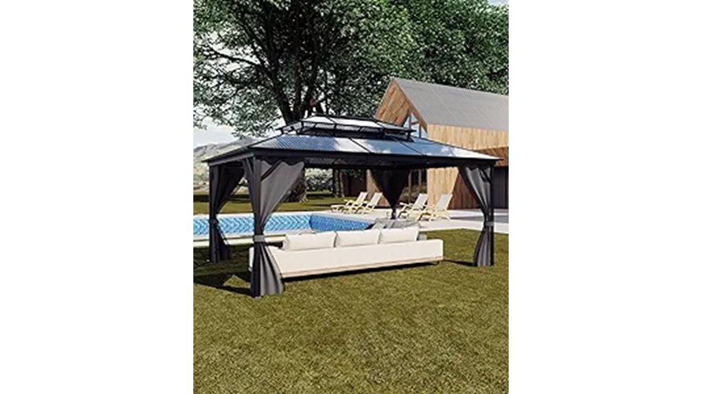 10x12 ft gazebo with netting