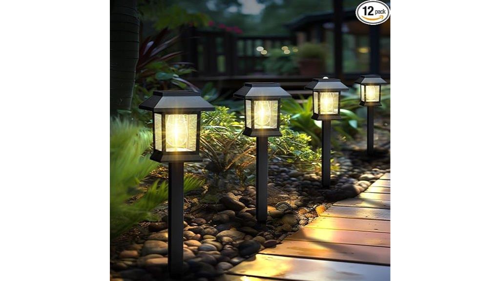 12 pack waterproof solar lights