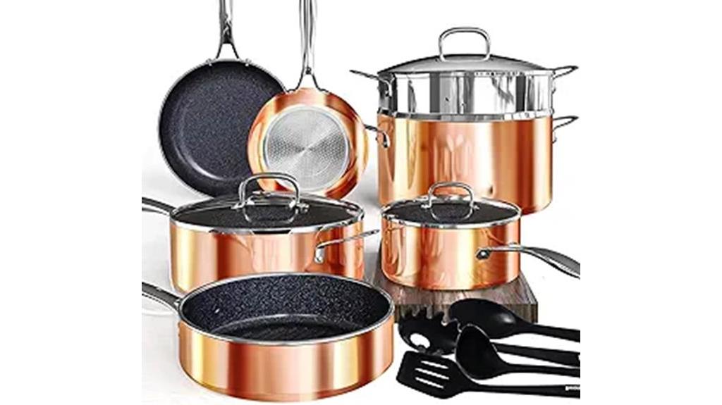 14 piece ceramic cookware set