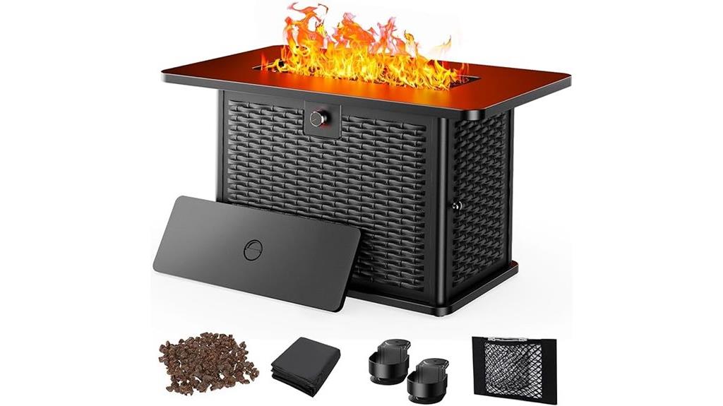 43 inch propane fire table