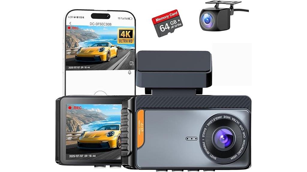 4k wi fi dual cam
