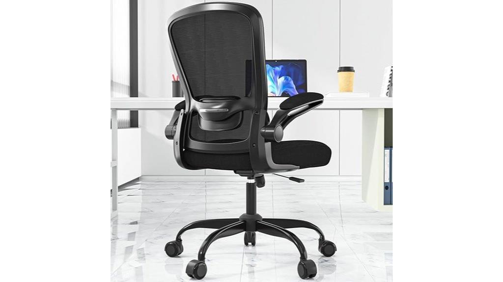 adjustable lumbar and flip arms