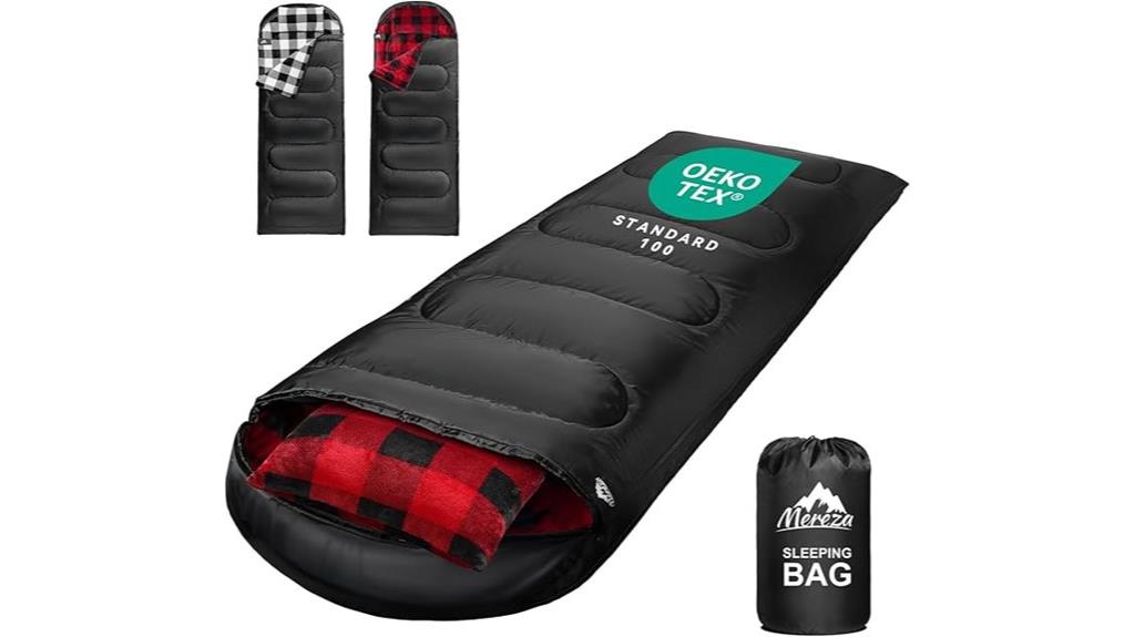 adult flannel sleeping bag
