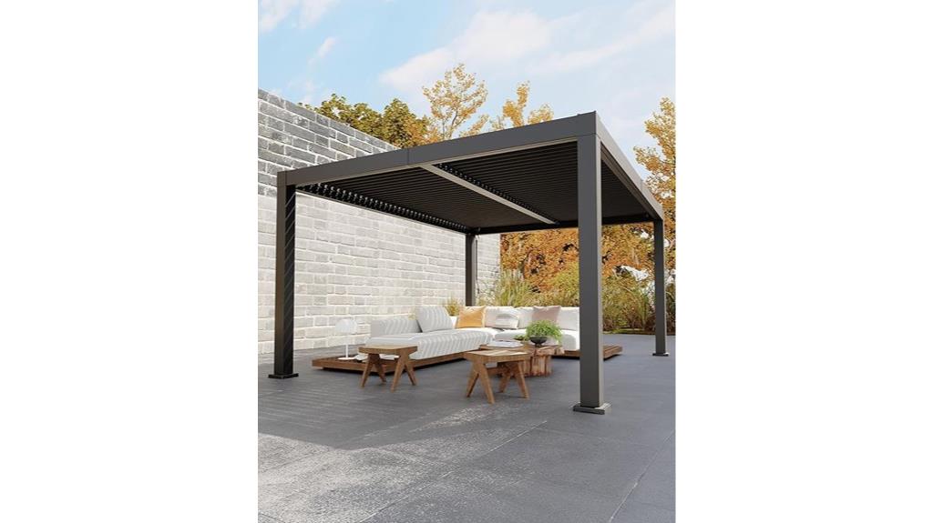 aluminum adjustable outdoor pergola