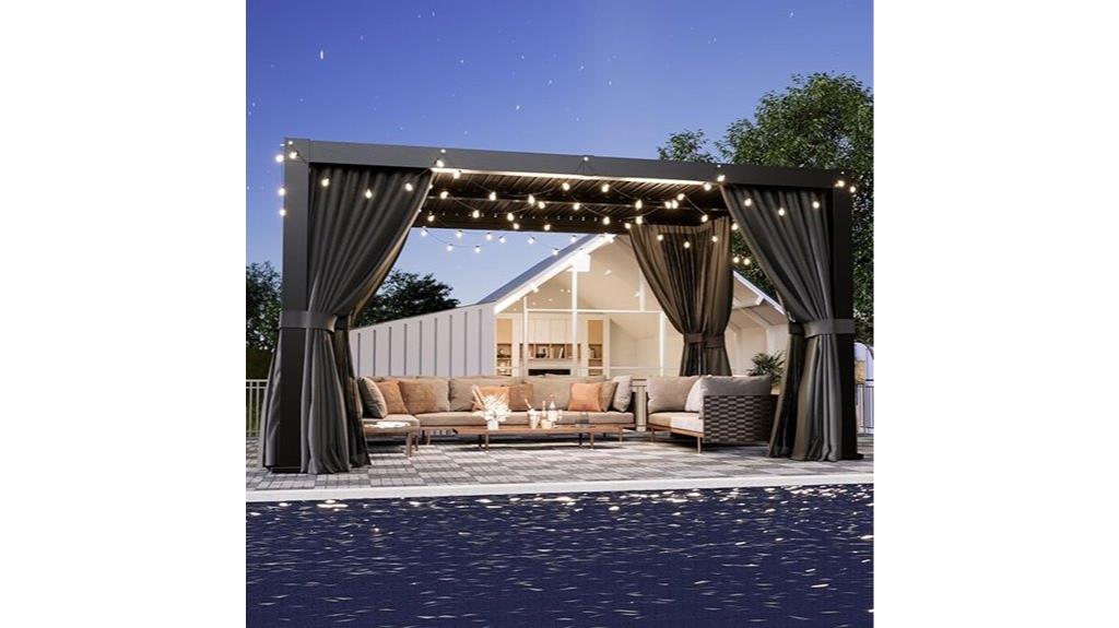 aluminum louvered pergola
