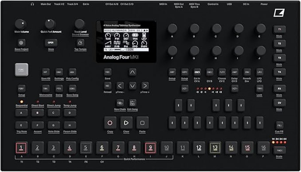 analog four mkii synthesizer