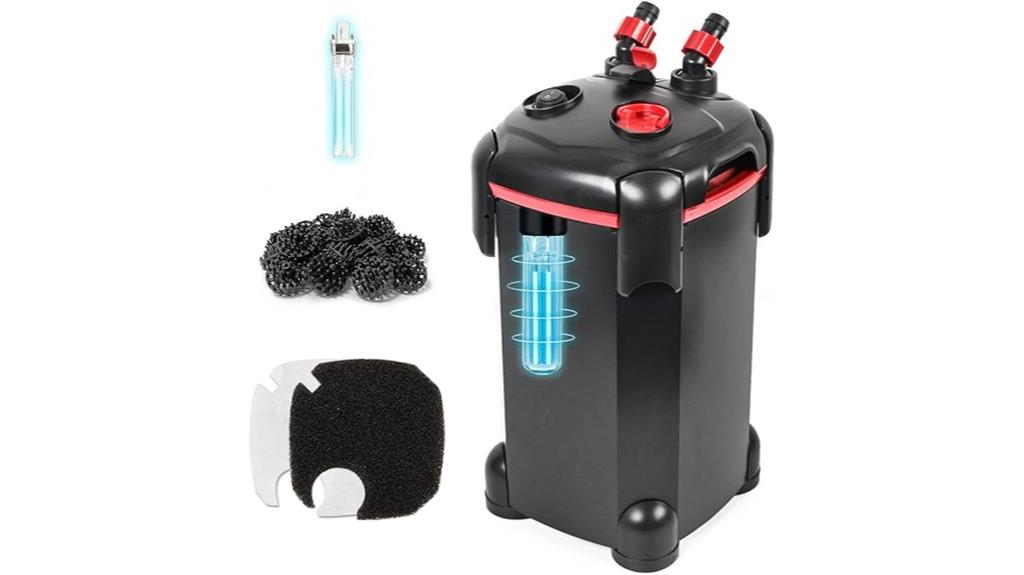 aquarium canister filter capacity