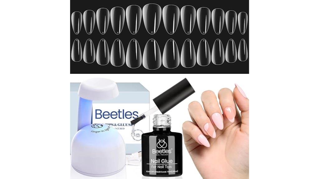 beetles almond gel nails