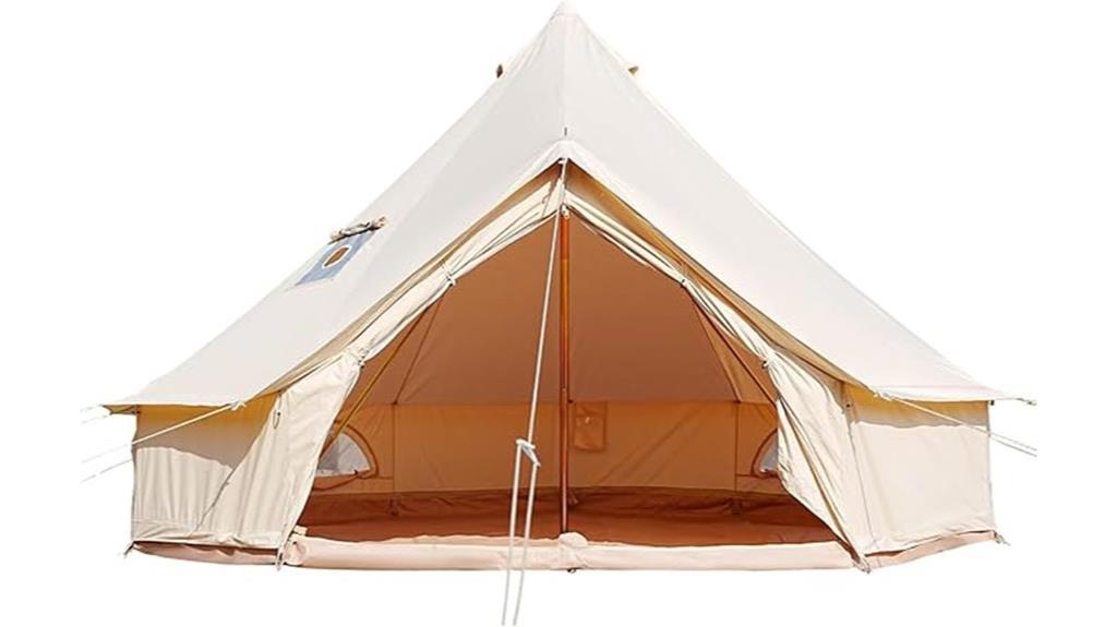 bell tent with stove
