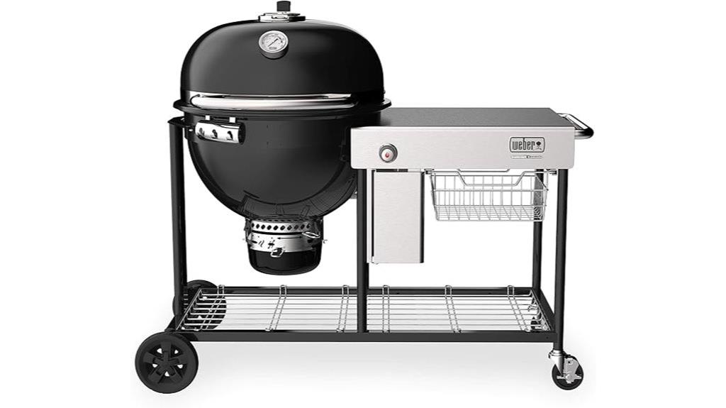 black kamado grill center