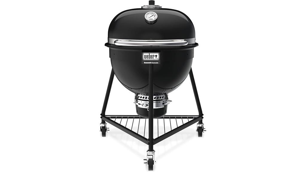 black kamado grill