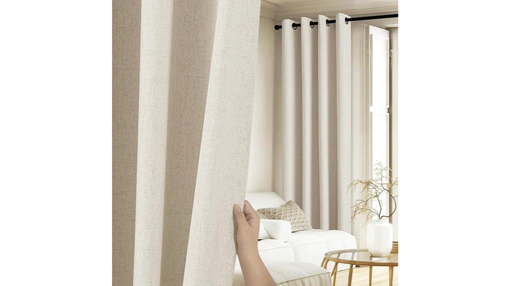 blackout linen curtain set