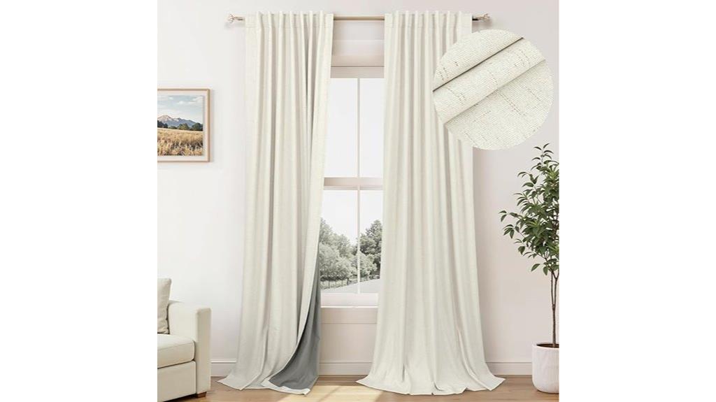 blackout linen farmhouse drapes