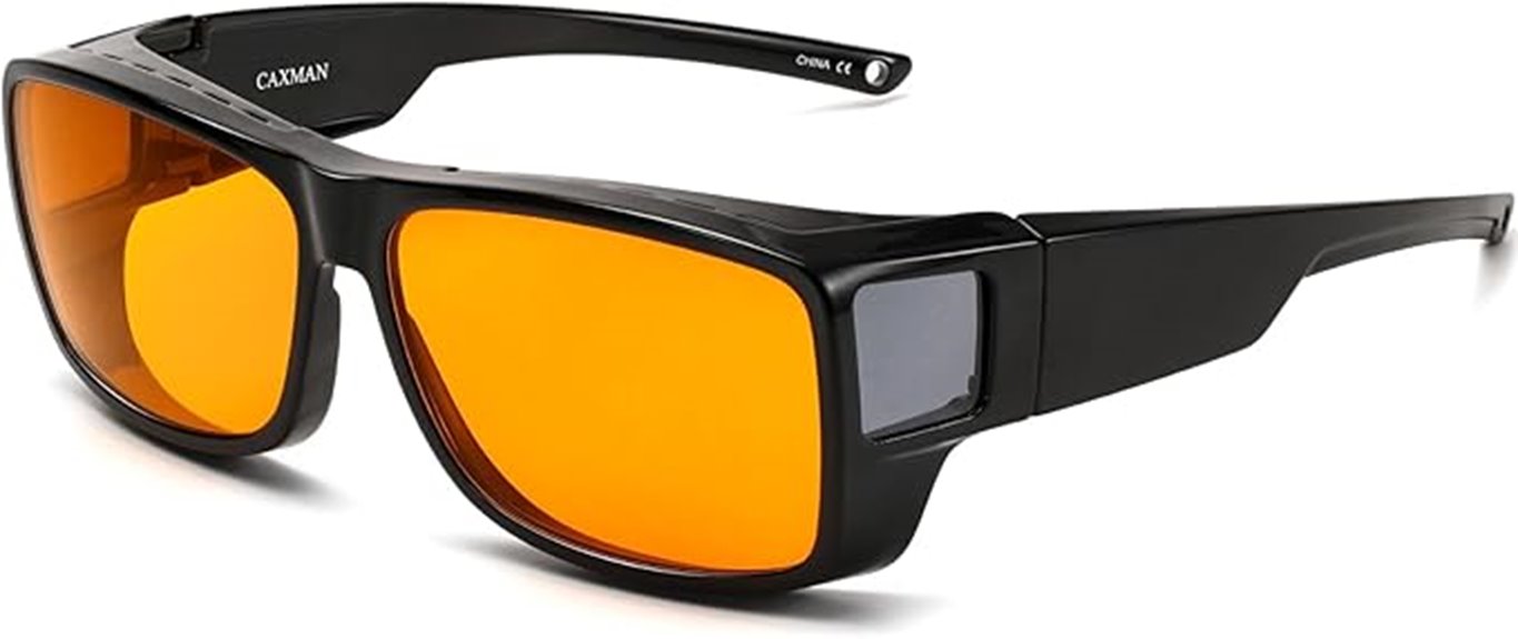 blue light glasses orange