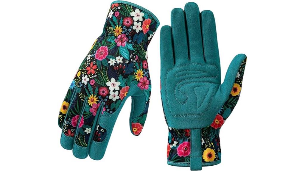 breathable leather garden gloves