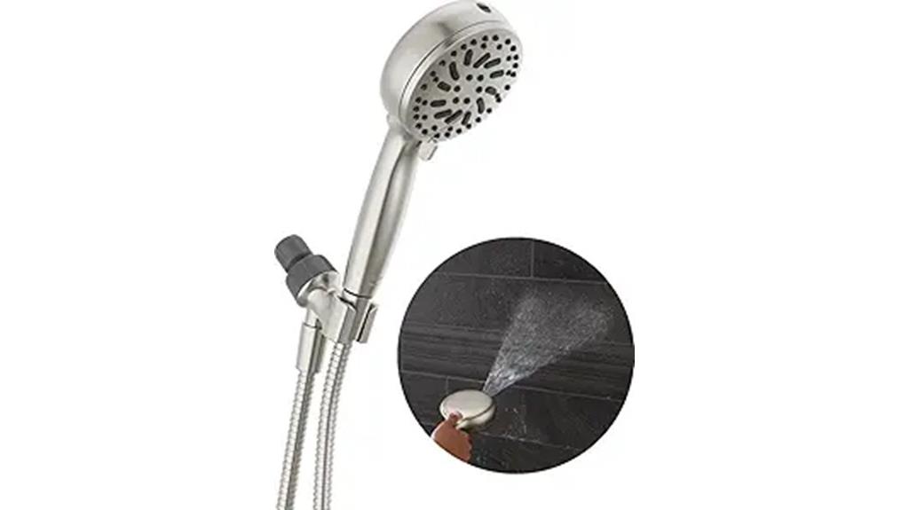 brushed nickel handheld shower