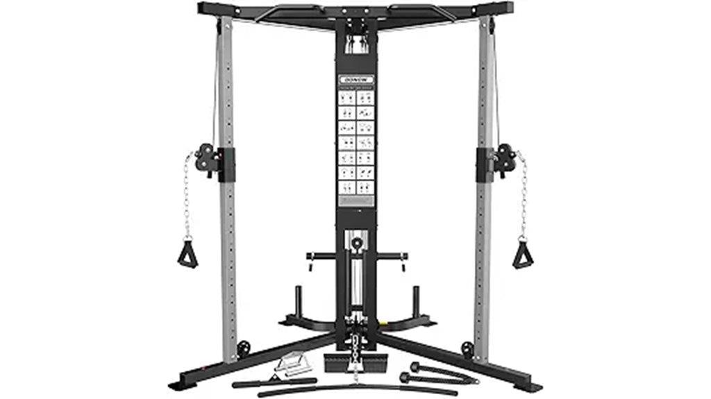 cable crossover with lat pulldown