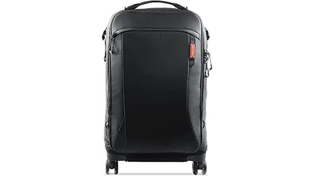 camera and rolling luggage