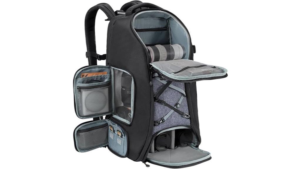 camera backpack with raincover