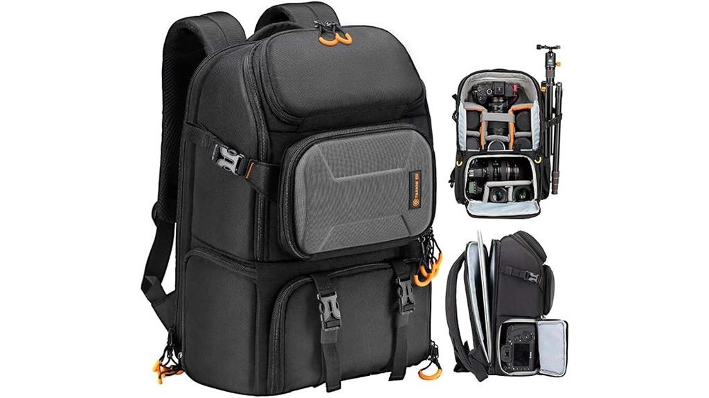 camera backpack with raincover