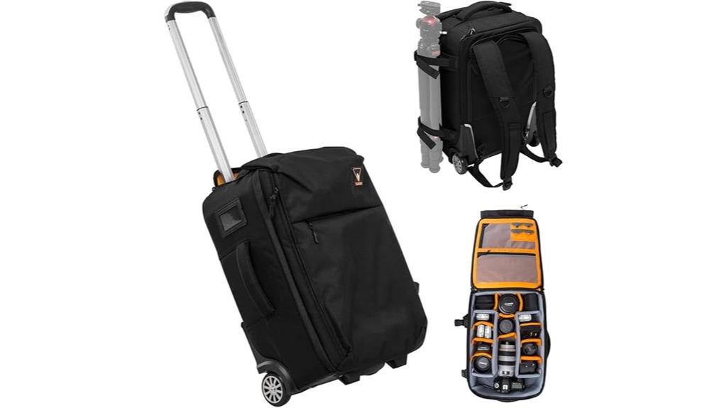 camera backpack with wheels