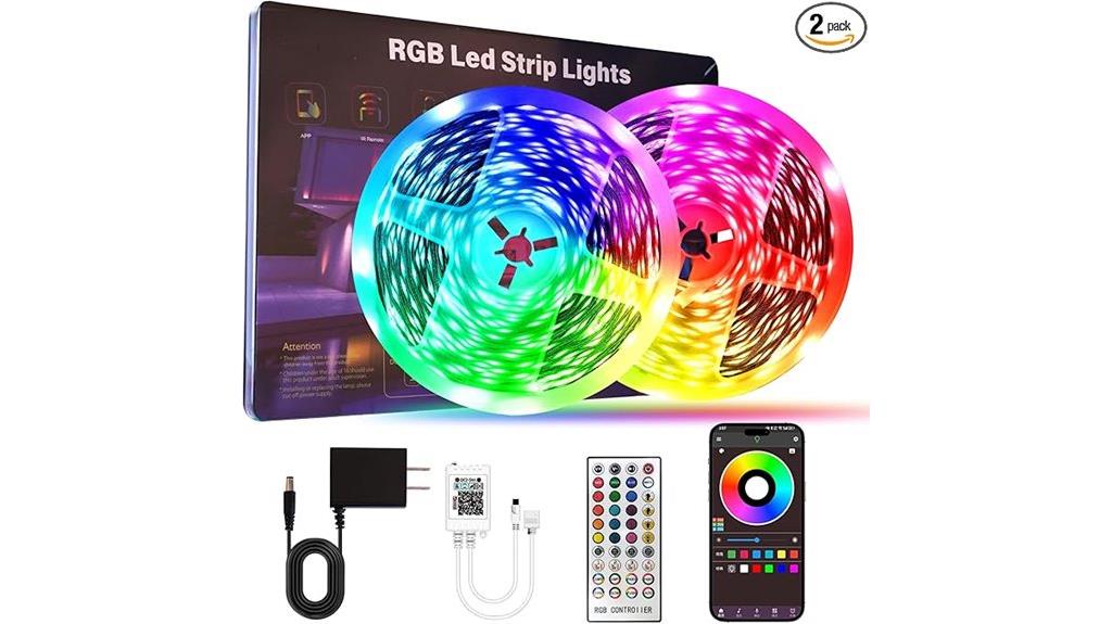 colorful bedroom led strips