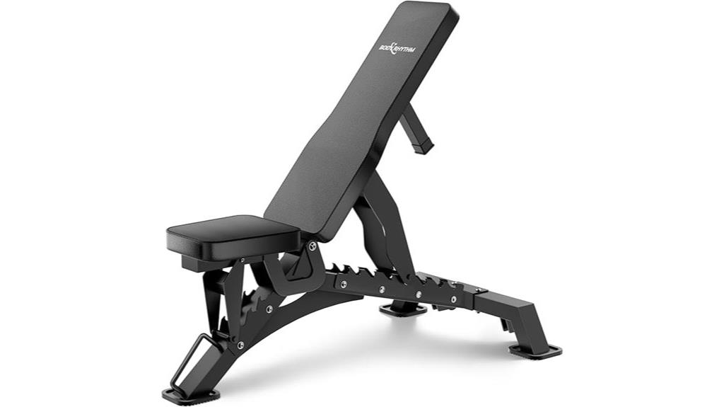commercial weighted exercise bench